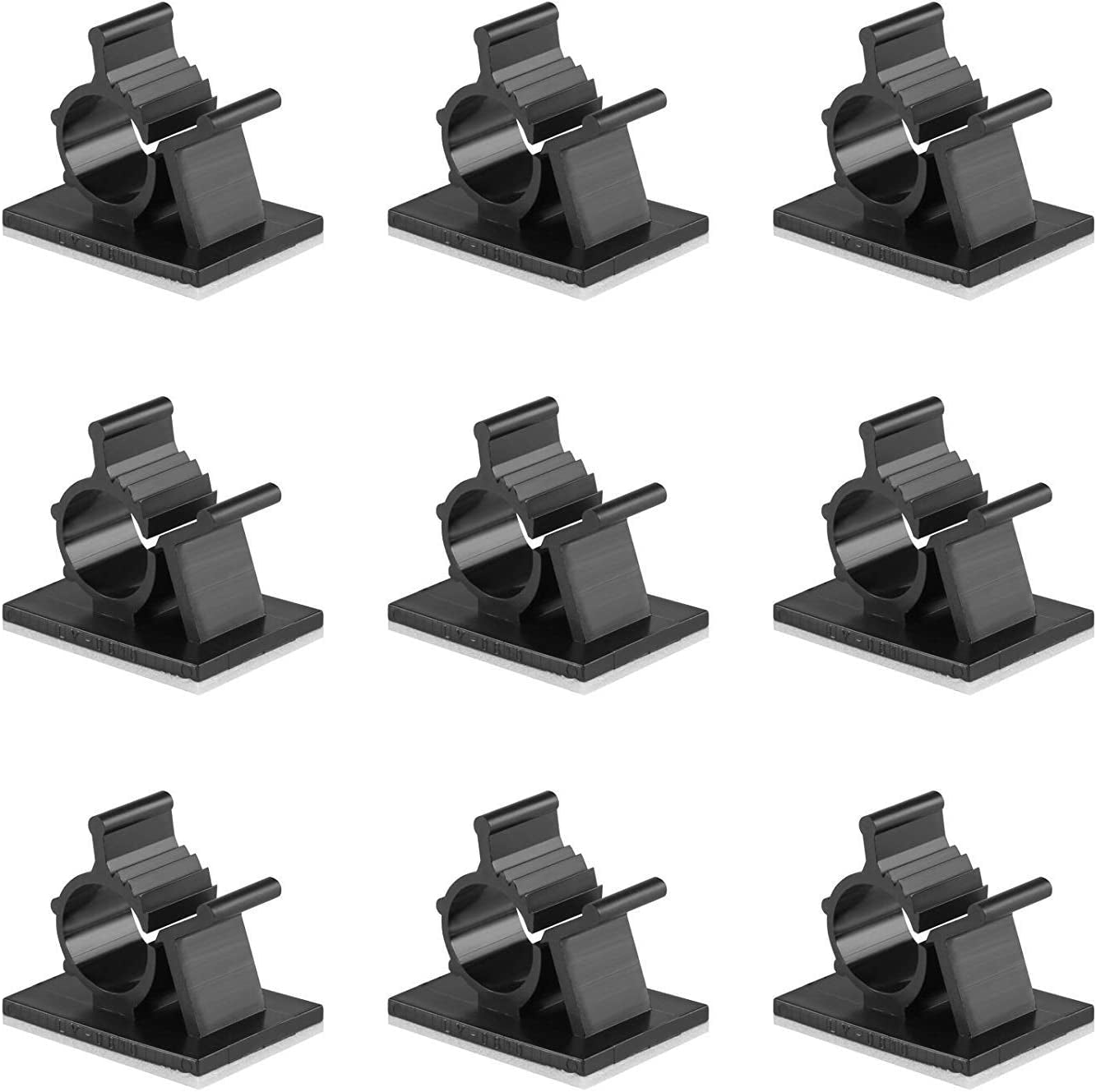 GWHOLE, GWHOLE 60Pcs Adhesive Cable Clips Adjustable Wire Clips Cord Organizer Wire Management for Car, Office and Home