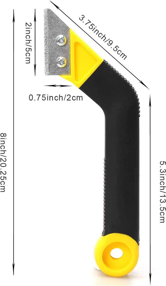 Zhichengbosi, Grout Remover Tile Grout Saw Angled Grout Scraping Rake Tool with 3 Pieces Extra Replacement Blades for Tile Cleaning