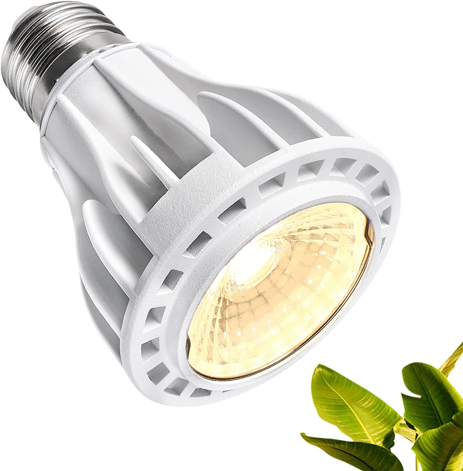 RWNTAOZM, Grow Light Bulb, Grow Lights for Indoor Plants Full Spectrum, 12 Watt 3000K LED Plant Light Bulb with High PPFD, Universal E27, Energy Saving Grow Lamp for Seeding and Growing COB Lamp Bead PAR 20