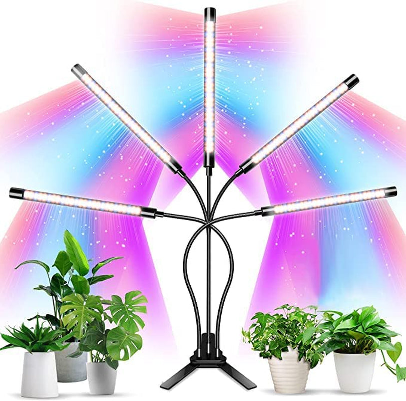 WEDCOL, Grow Light for Indoor Plant, WEDCOL Fullspectrum LED Grow Light 360° Adjustable Gooseneck 135 Leds Grow Lamp with 3/9/12H Timer, 10 Dimmable Levels & 3 Switch Modes, Suitable for Indoor Plants