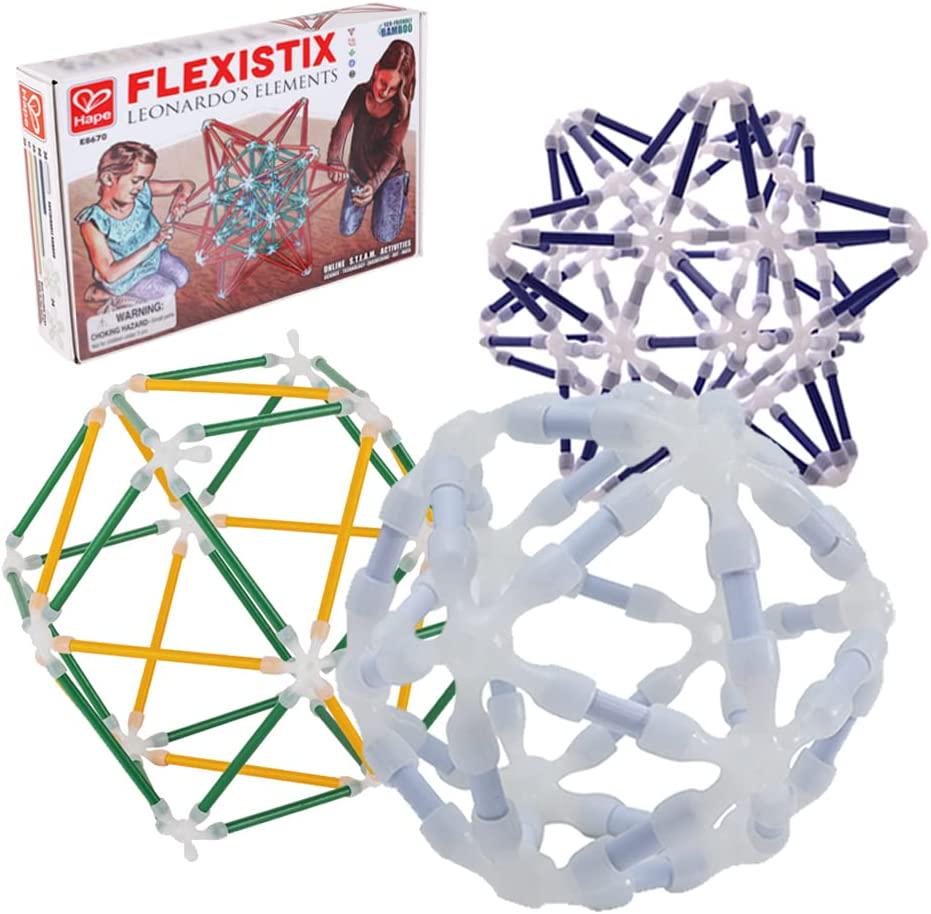 Hape, Hape Flexistix Leonardo s Elements Construction Toy, STEM Toys, Building Toy Set, Educational Toy Set