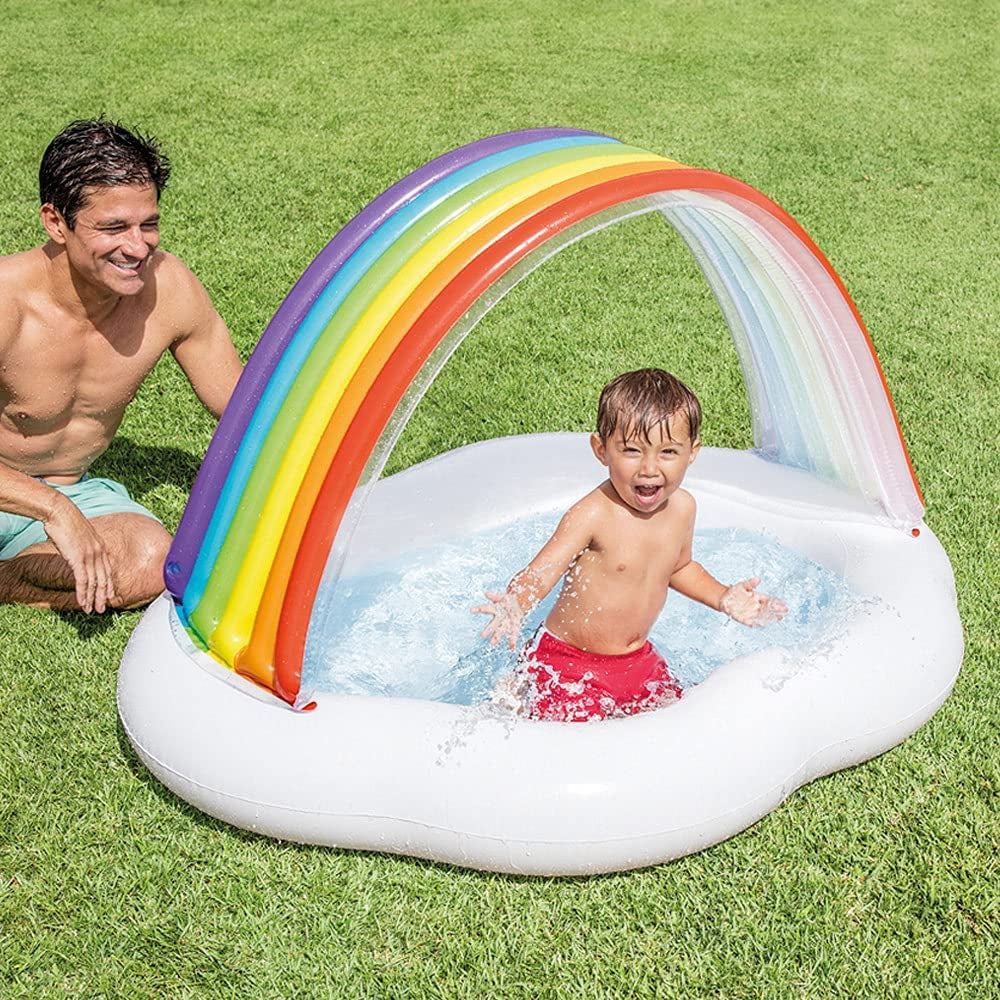 INTEX, Intex 57141 Rainbow Cloud Baby Pool, Assorted, 142 X 119 X 84 Cm