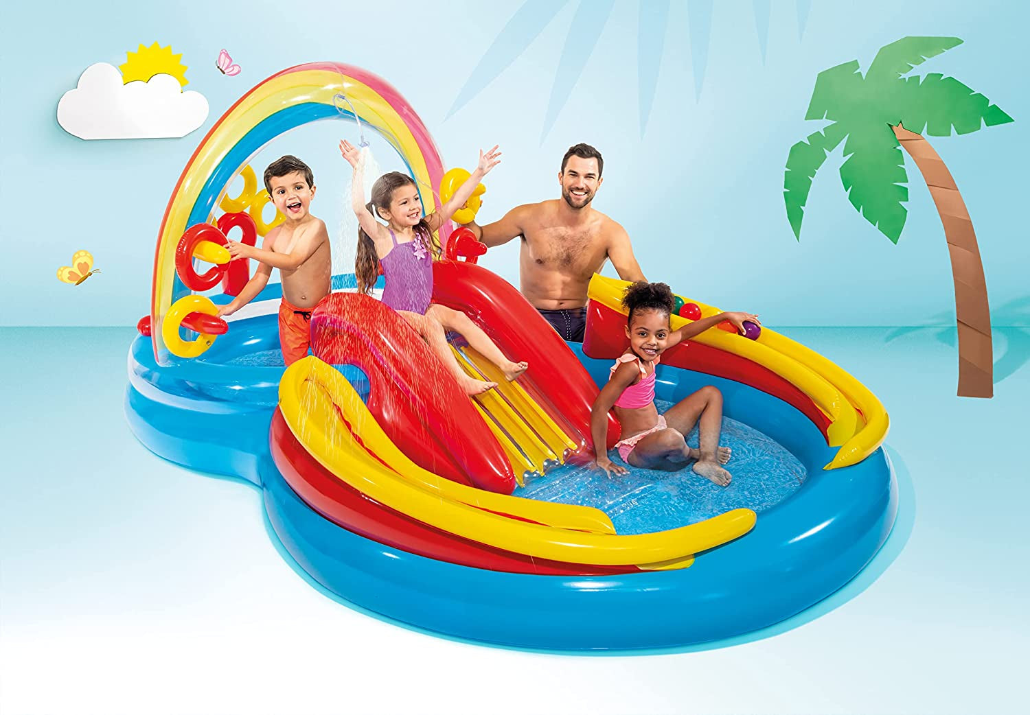 INTEX, Intex Rainbow Ring Play Center Inflatable Water Play Center