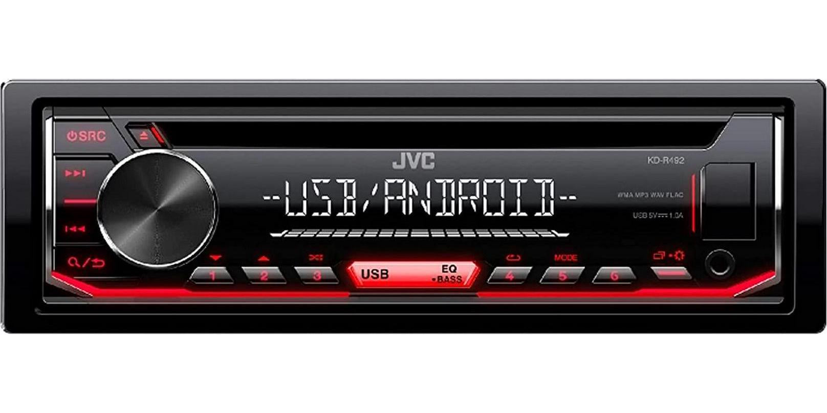 JVC, JVC KD-R370 Single DIN in-Dash CD/AM/FM/Receiver with Detachable Faceplate